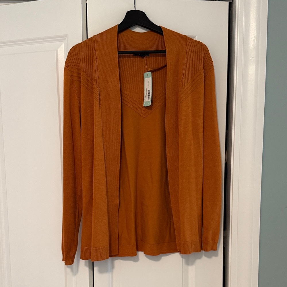 Women's Orange Sweater Cardigan